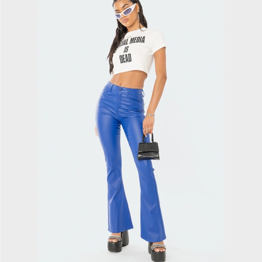 Edikted Vibrant Blue Flare Pants